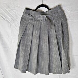SCOOP Women's Pleated Pinstriped Midi Skirt - Size 6 - NWT